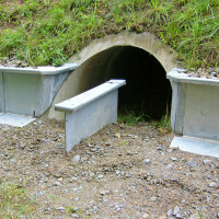 Tierwegweiser in den Amphibientunnel