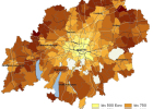 Modellprojekt Siedlungsentwicklung und Mobilität - Mobilitätskosten in den einzelnen Gemeinden