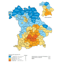 Bevölkerungsentwicklung in den kreisfreien Städten und Landkreisen Bayerns, Veränderung 2031 zu 2011 in Prozent Bevölkerungsentwicklung in den kreisfreien Städten und Landkreisen Bayerns, Veränderung 2031 zu 2011 in Prozent