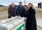 Feierliche Grundsteinlegung: Helmut Gropper, Geschäftsführer Stadibau GmbH, Sebastian Kriesel, CSU-Ortsverband Aubing - Neuaubing - Westkreuz - Freiham, Stadtbaurätin Prof. Dr. Elisabeth Merk, Bauministerin Kerstin Schreyer.