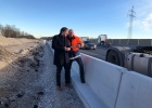 Minister Hans Reichhart besichtigt die Baumaßnahmen an der A99