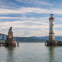 Der Hafen von Lindau am Bodensee