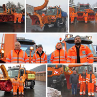 Nordbayerische Straßenmeister im Einsatz in den Schneegebieten