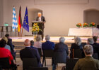 Straubings Bürgermeister Albert Solleder bei seiner Rede im Rittersaal der Straubinger Herzogsschloss.