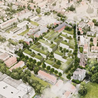 Luftbild des neuen Quartiers an der Ludwig-Thoma-Straße in Bayreuth Luftbild des neuen Quartiers an der Ludwig-Thoma-Straße in Bayreuth