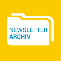 Ein symbolischer Ordner auf gelbem Hintergrund. Auftschrift: Newsletter-Archiv Ein symbolischer Ordner auf gelbem Hintergrund. Auftschrift: Newsletter-Archiv