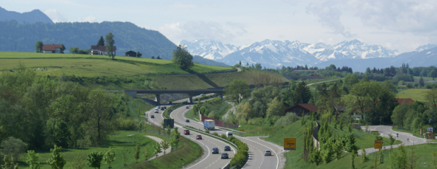 Bundesstraße B 19 neu, Kempten-Immenstadt, bei Kuhnen Bundesstraße B 19 neu, Kempten-Immenstadt, bei Kuhnen