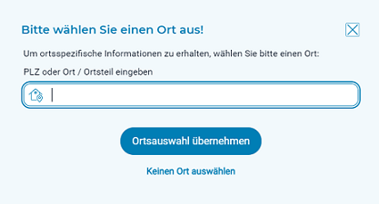 Bayernportal Ortsauswahl